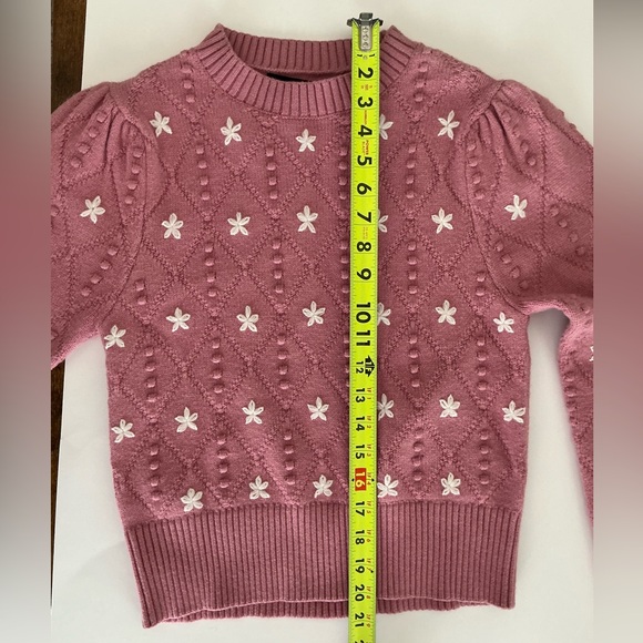 English Factory Floral Handmade Embroidery Sweater in Dusty Pink Size XS - Picture 6 of 11